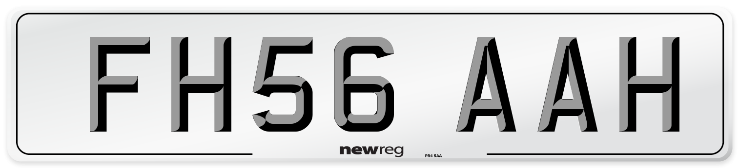 FH56 AAH Number Plate from New Reg